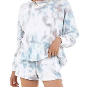 Free People Kelly Blue and Gray Lounge Set